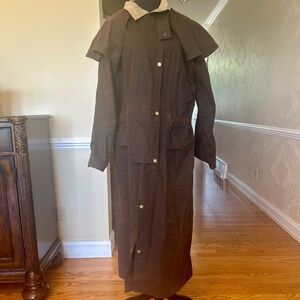 Koolah Oilskin Rain Coat in Long Length Size S-Unisex